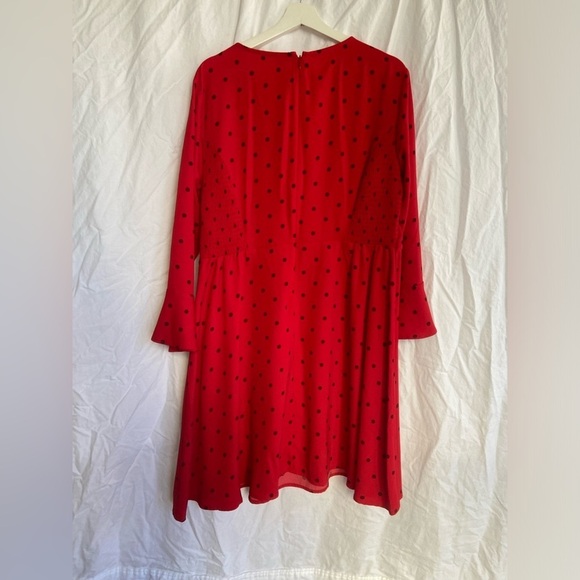Old Navy Bell Sleeve Dress Polka Dot Red Size Medium Size XL - Picture 13 of 14